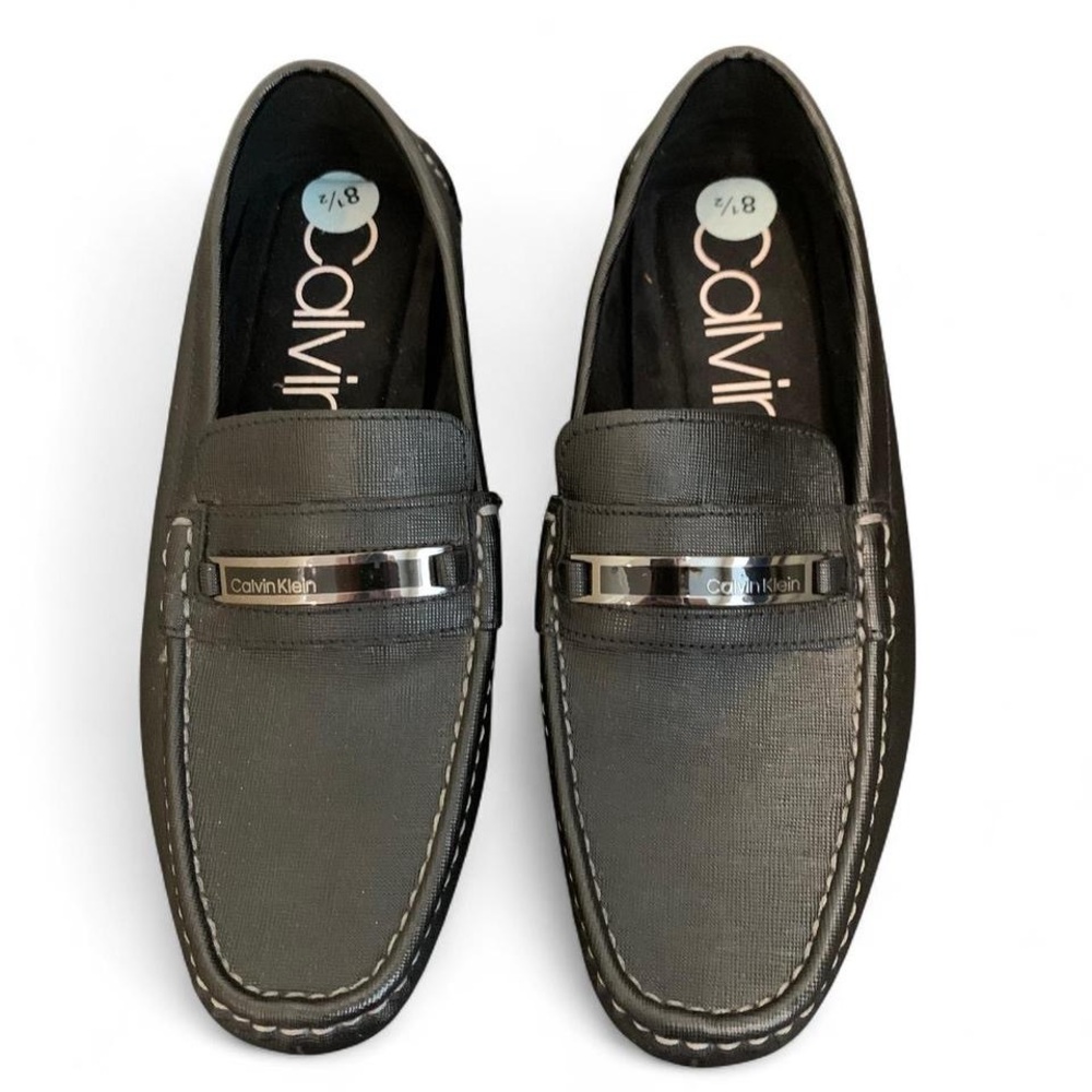 Calvin Klein Men's Gray Slip-On Loafers
